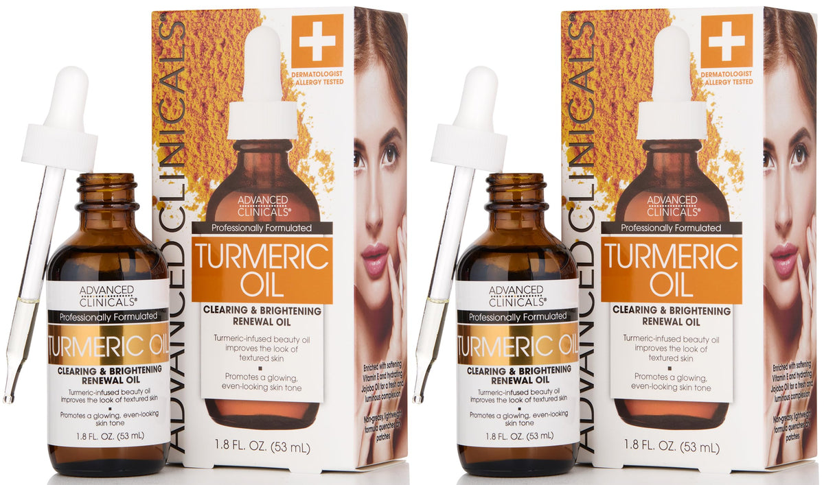 Advanced Clinicals Turmeric Oil Serum 2-Pack front view