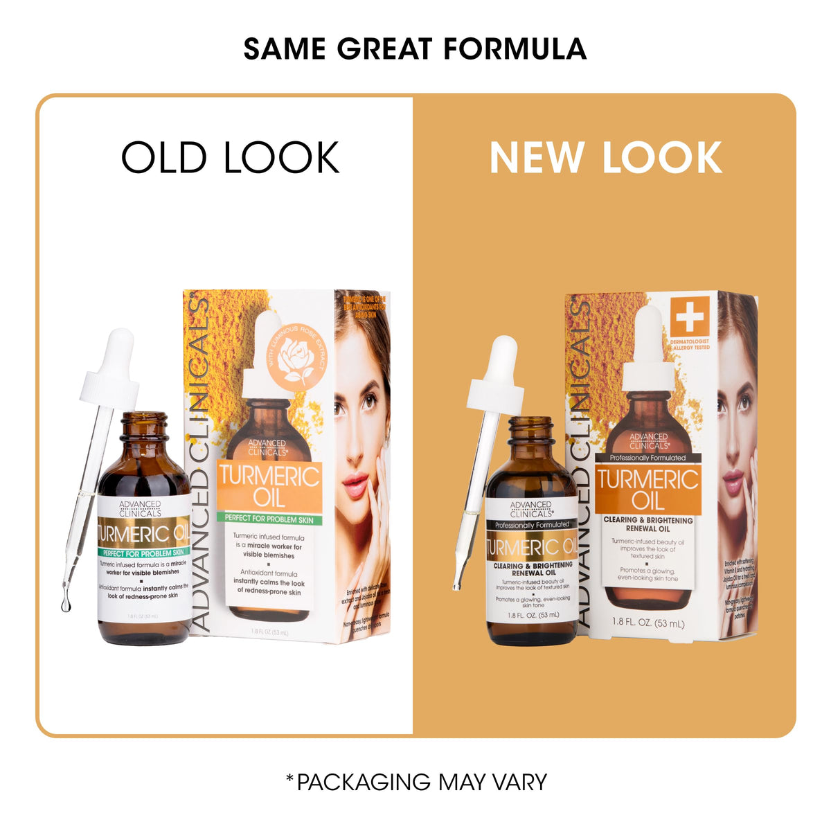 Advanced Clinicals Turmeric Oil Serum application on skin
