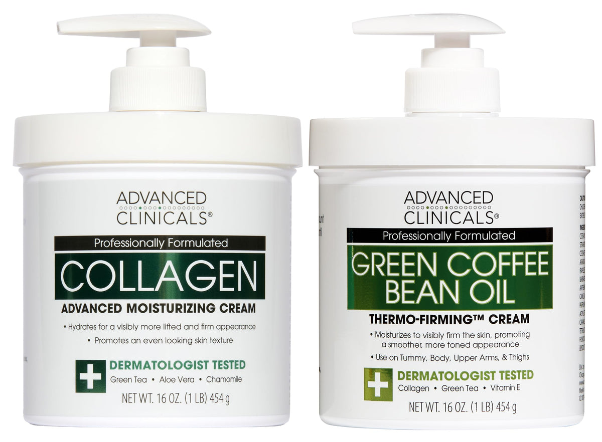 Advanced Clinicals Unscented Collagen Body Cream front view
