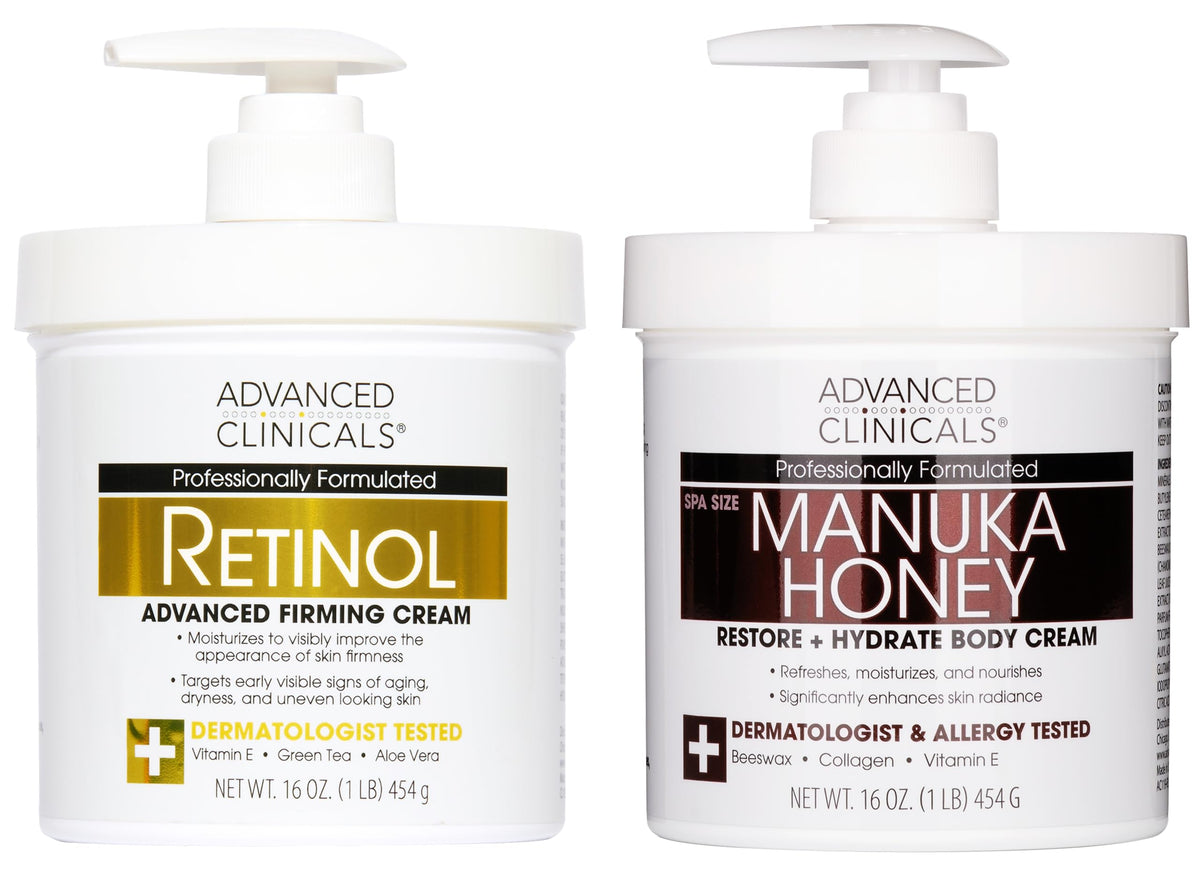 Advanced Clinicals Unscented Retinol Body Lotion front view