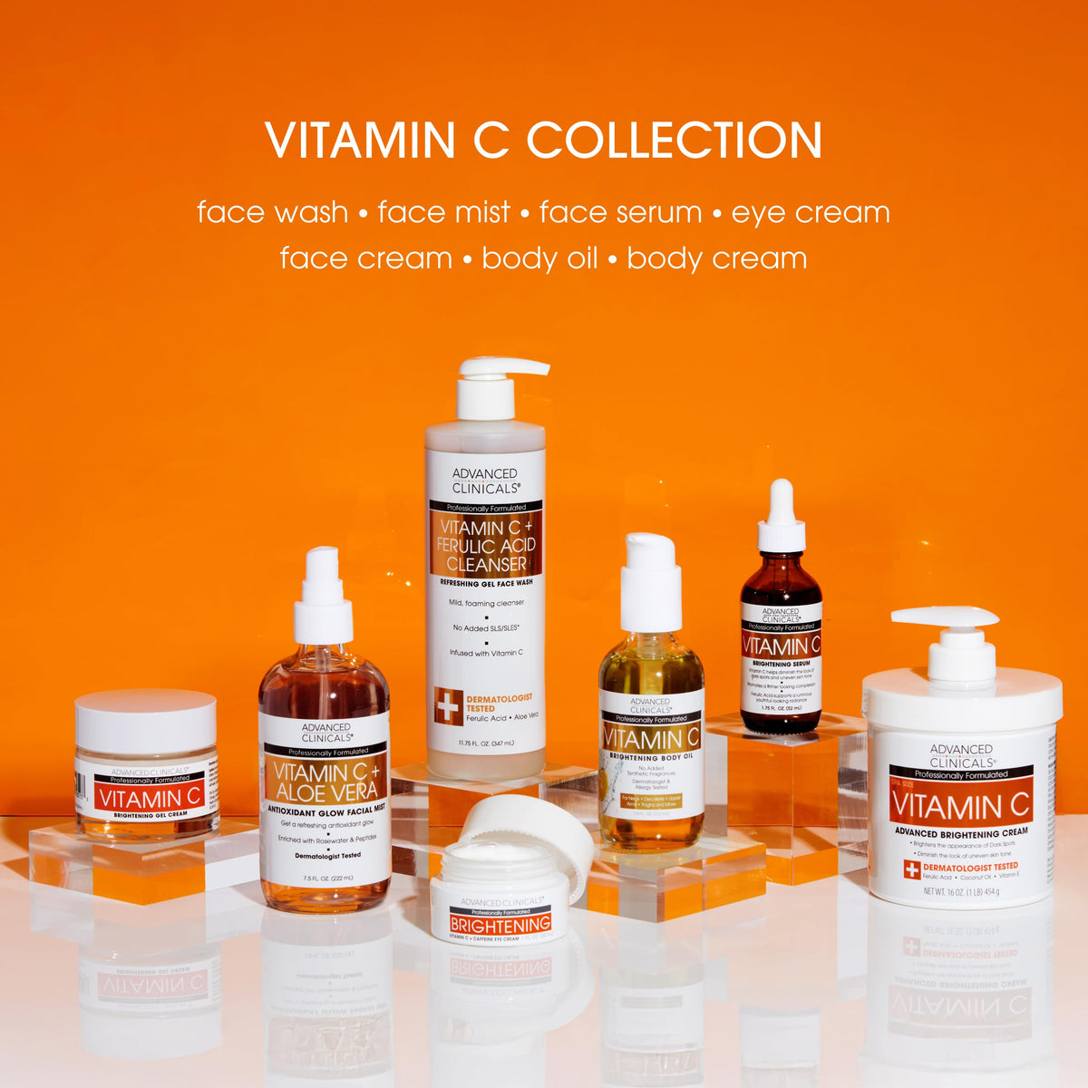 Advanced Clinicals Vitamin C Brightening Body Oil with a dropper