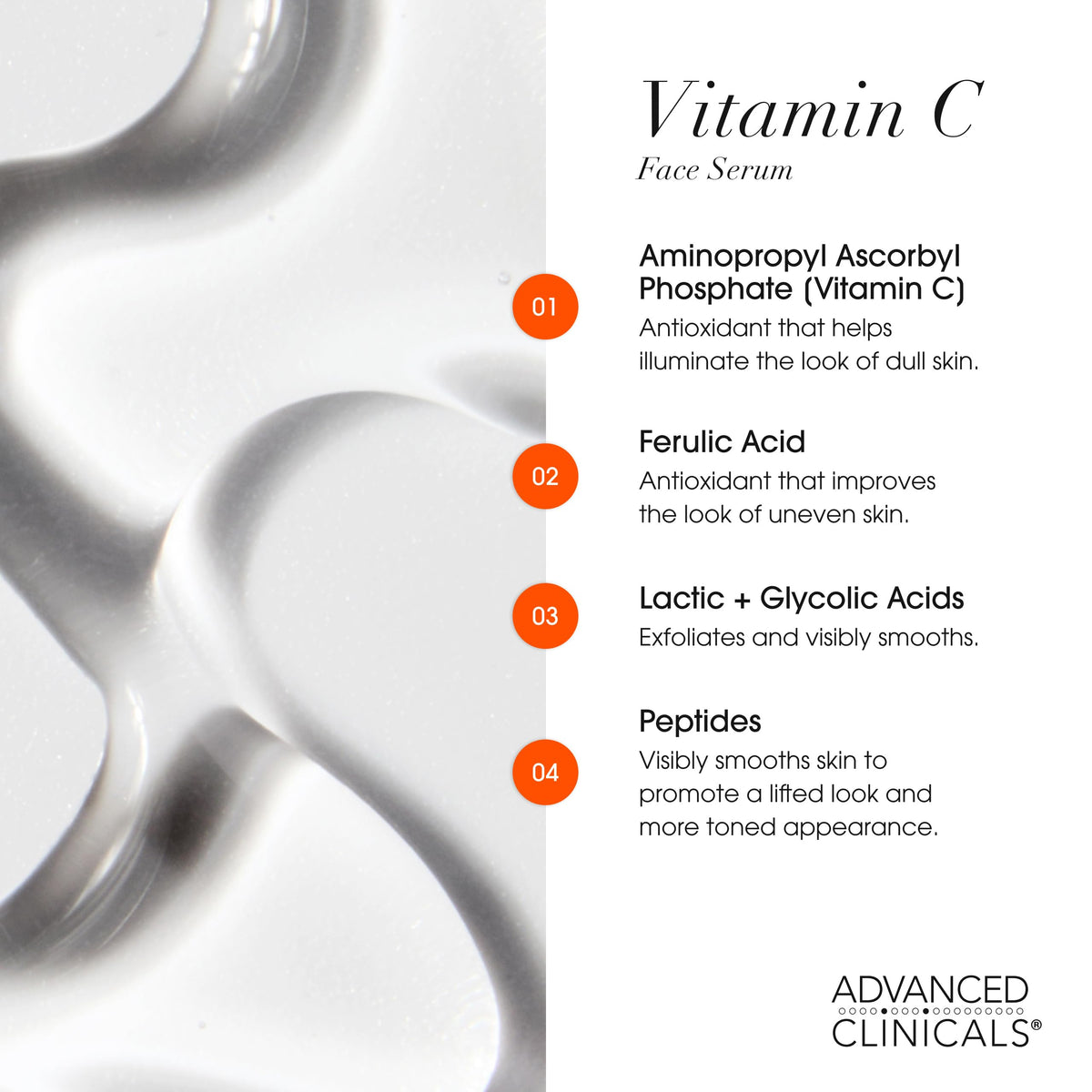 Advanced Clinicals Vitamin C Serum bottle with dropper