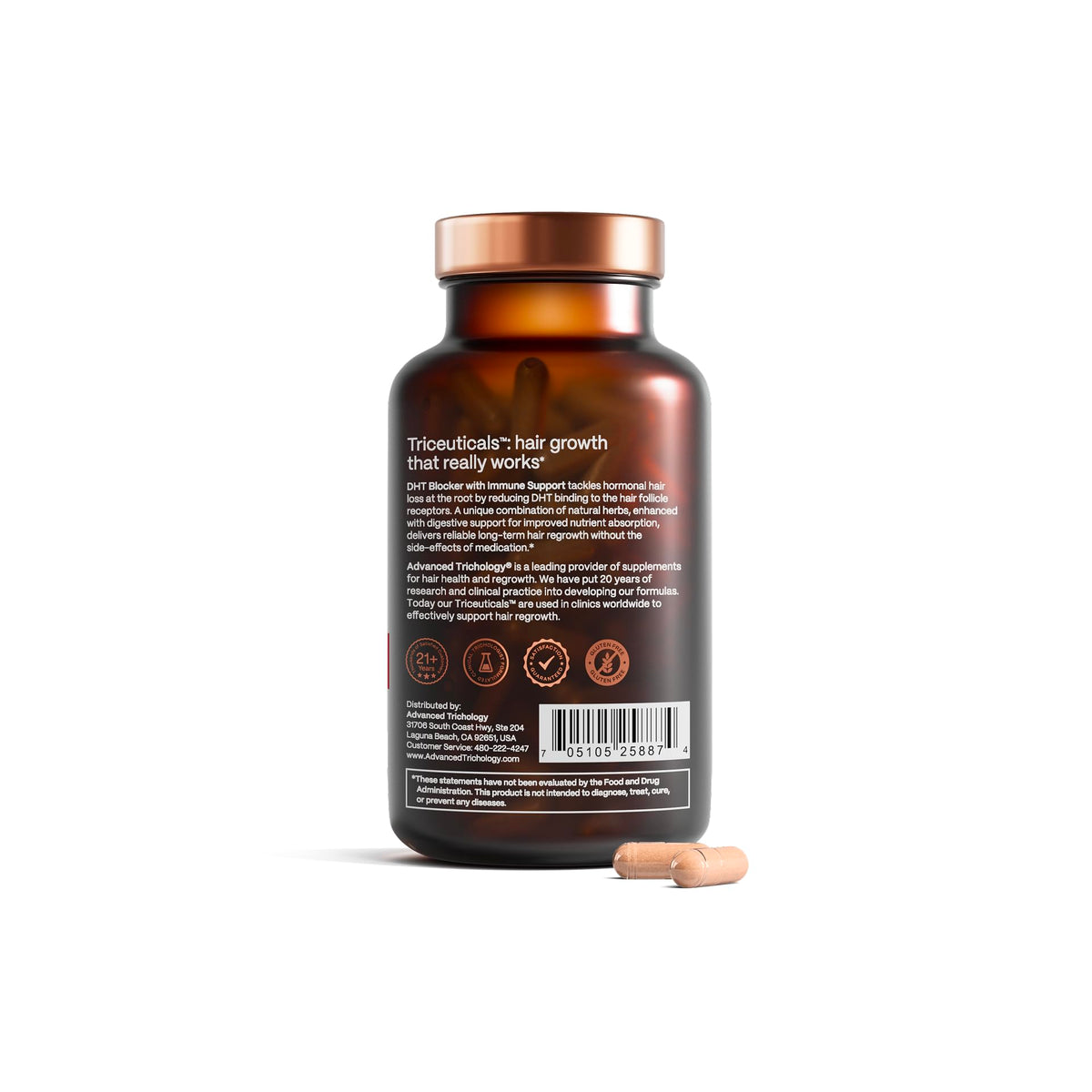 Advanced Trichology DHT Blocker 141g packaging with label details