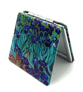 Aeisage Compact Mirror front view with floral art print