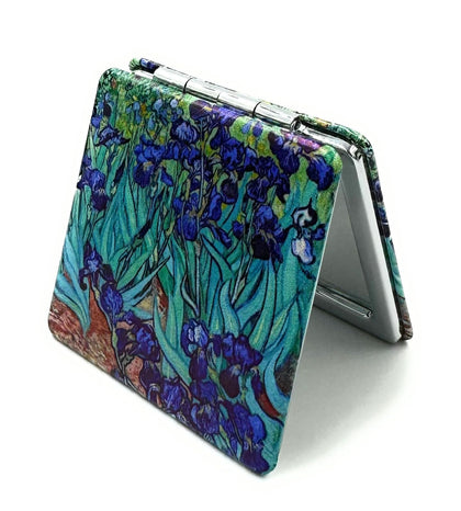 Aeisage Compact Mirror front view with floral art print