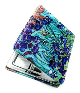 Aeisage Compact Mirror side view with faux leather finish