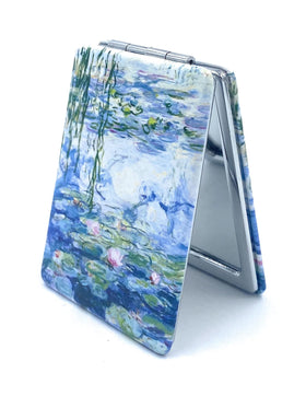 Aeisage Compact Travel Mirror front view with floral art print