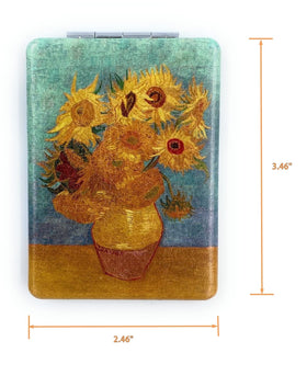Aeisage Square Compact Mirror open showing double-sided mirrors