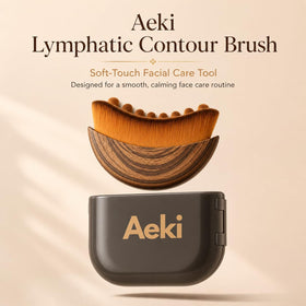AEKI Lymphatic Contour Face Brush side view showcasing ergonomic design