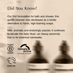 Aesop A Rose By Any Other Name Body Cleanser packaging details