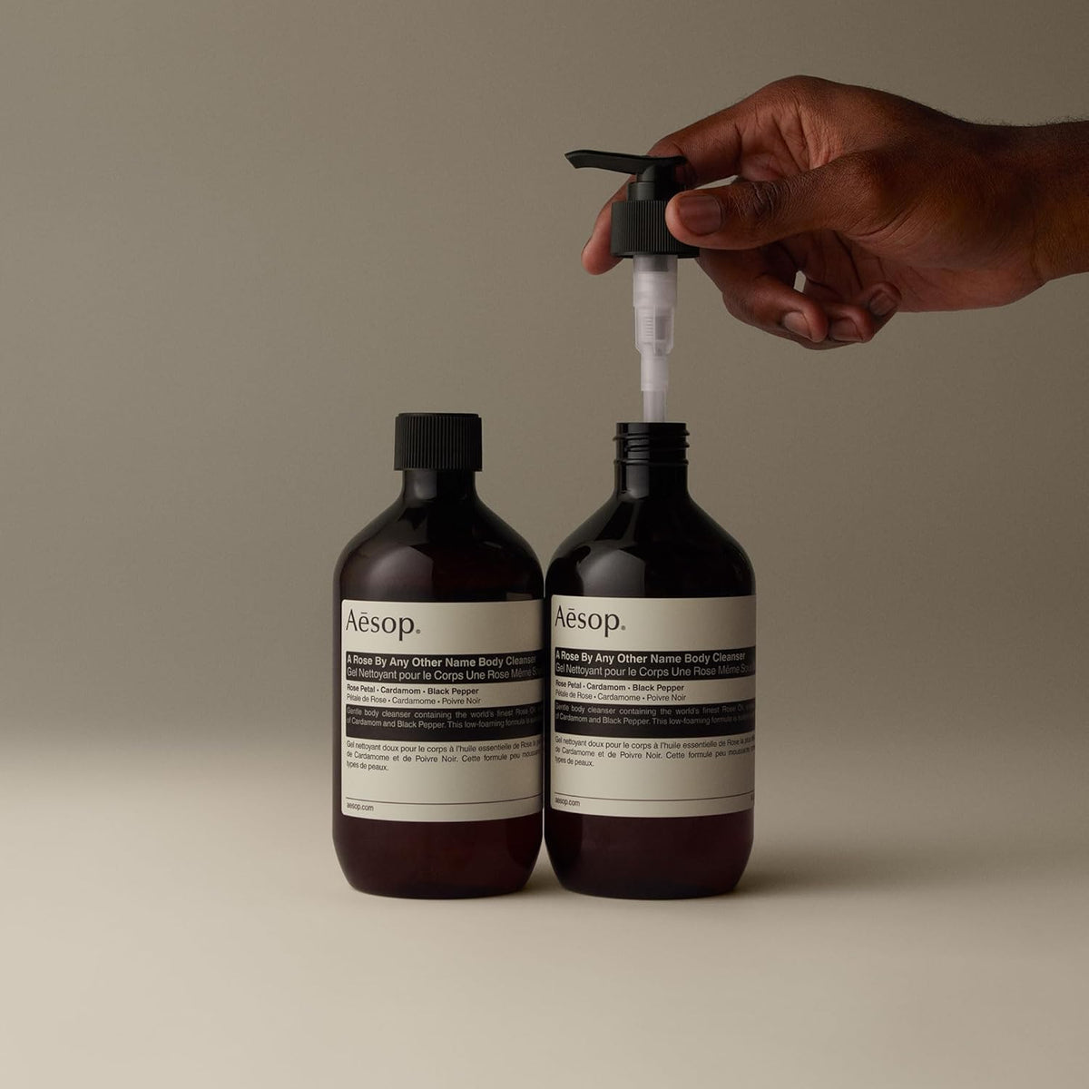 Aesop A Rose By Any Other Name Body Cleanser with rose petals