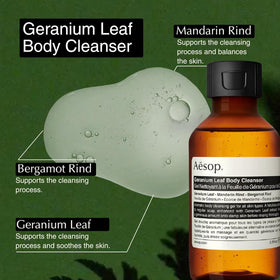 Aesop Arrival Travel Set items laid out on a travel-themed background