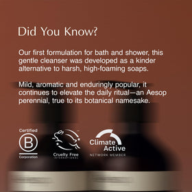 Aesop Citrus Melange Body Cleanser with recycled packaging