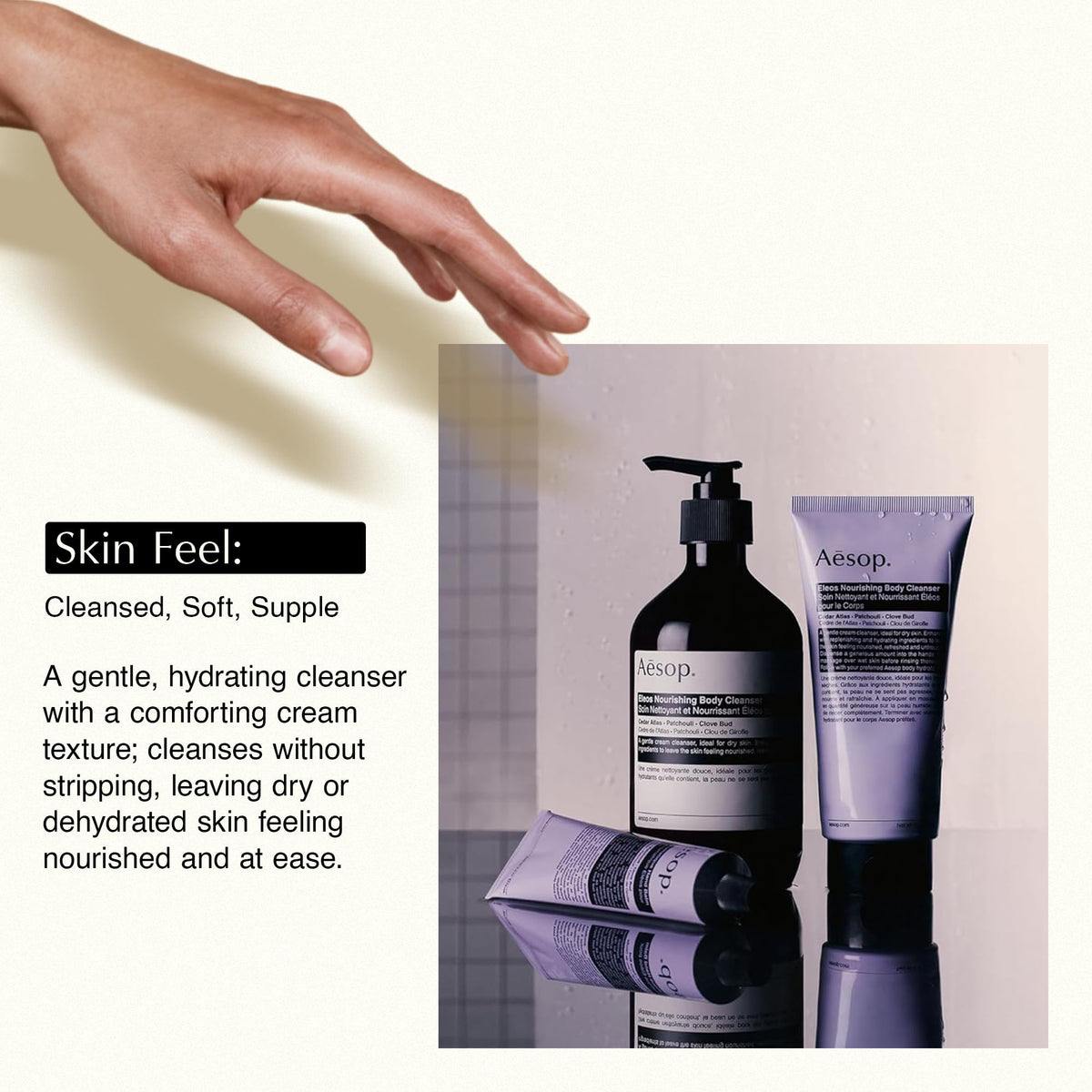 Aesop Eleos Nourishing Body Cleanser 500 mL packaging