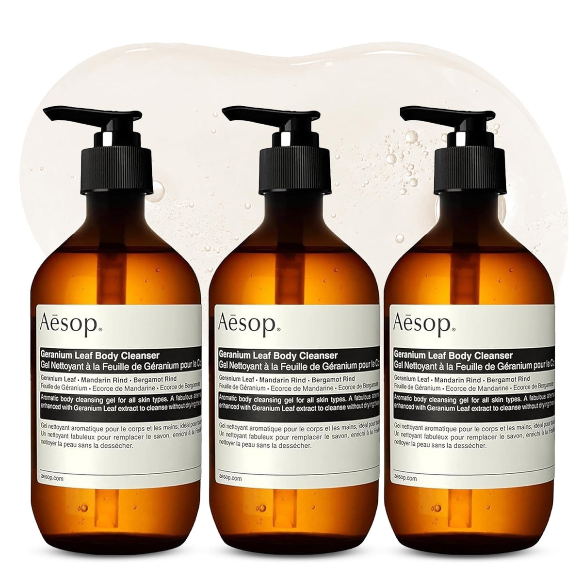 Aesop Geranium Leaf Body Cleanser 500 mL front view