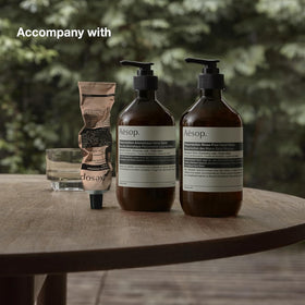 Aesop Resurrection Aromatique Hand Balm applied on hands