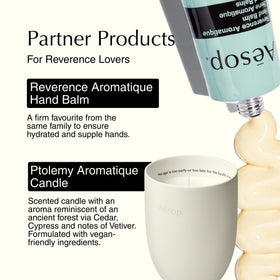 Aesop Reverence Aromatique Hand Wash bottle with natural background
