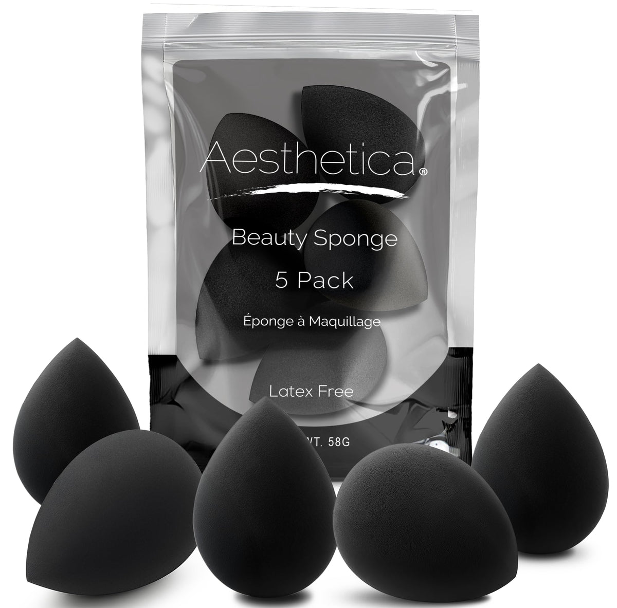 Aesthetica Beauty Sponge Blender front view, pink color