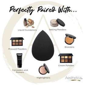 Aesthetica Beauty Sponge Blender in use for makeup application
