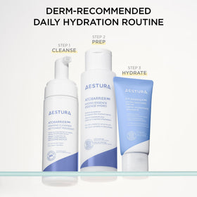 AESTURA ATOBARRIER365 Hydro Soothing Gel Cream with other skincare products