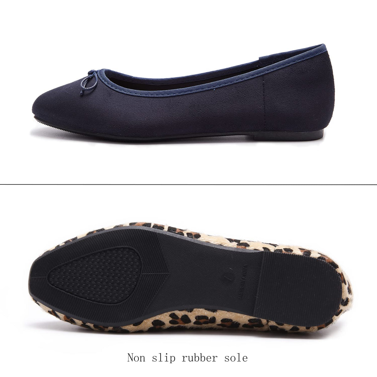 AFEETSING Women's Ballet Flats showing soft sponge lining