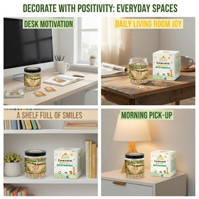 Affirmation cards being drawn from the Positive Sloth Jar