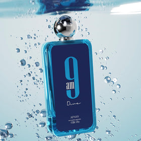 Afnan 9 AM Dive Eau De Parfum bottle side view