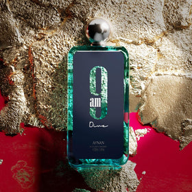 Afnan 9 AM Dive Unisex Eau De Parfum bottle with fresh fruits