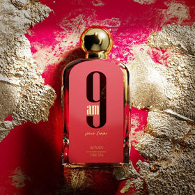 Afnan 9 AM Pour Femme Eau De Parfum with accessories