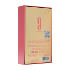 Afnan 9 AM Pour Femme Eau De Parfum with floral background
