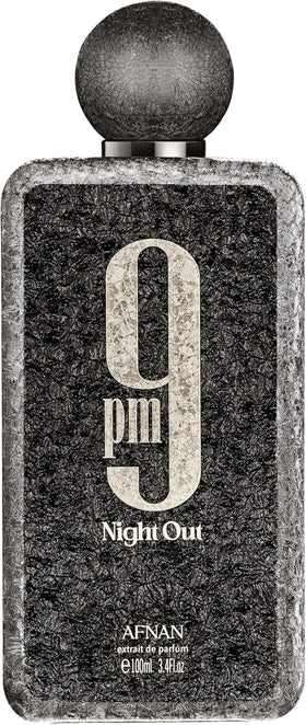 Afnan 9 PM Night Out Extrait de Parfum 3.4 Fl. Oz front view