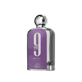 Afnan 9 PM Pour Femme Eau De Parfum bottle close-up