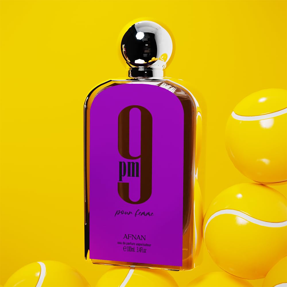 Afnan 9 PM Pour Femme Eau De Parfum bottle top view
