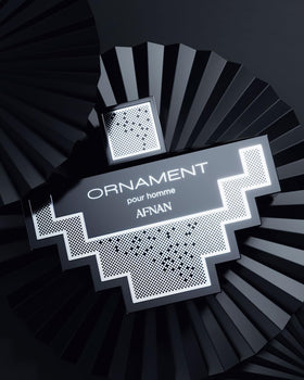 Afnan Ornament Pour Homme Eau De Parfum on a wooden table