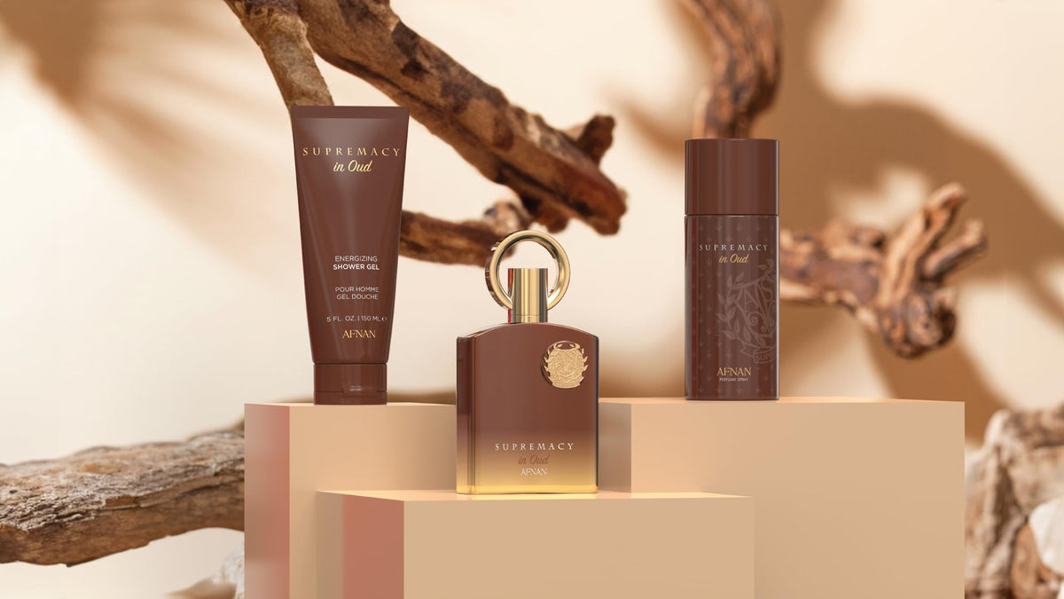 Afnan Supremacy in Oud Gift Set displayed elegantly