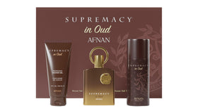 Afnan Supremacy in Oud Gift Set including Extrait De Parfum, deodorant, and shower gel