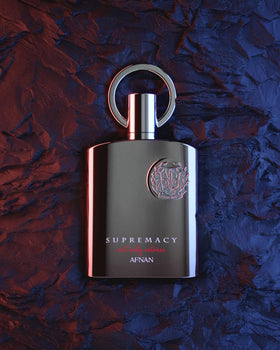 Afnan Supremacy Not Only Intense Eau de Parfum Spray on a dresser
