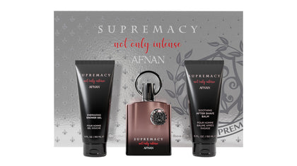 Afnan Supremacy Not Only Intense Gift Set including Eau De Parfum, After Shave, and Shower Gel