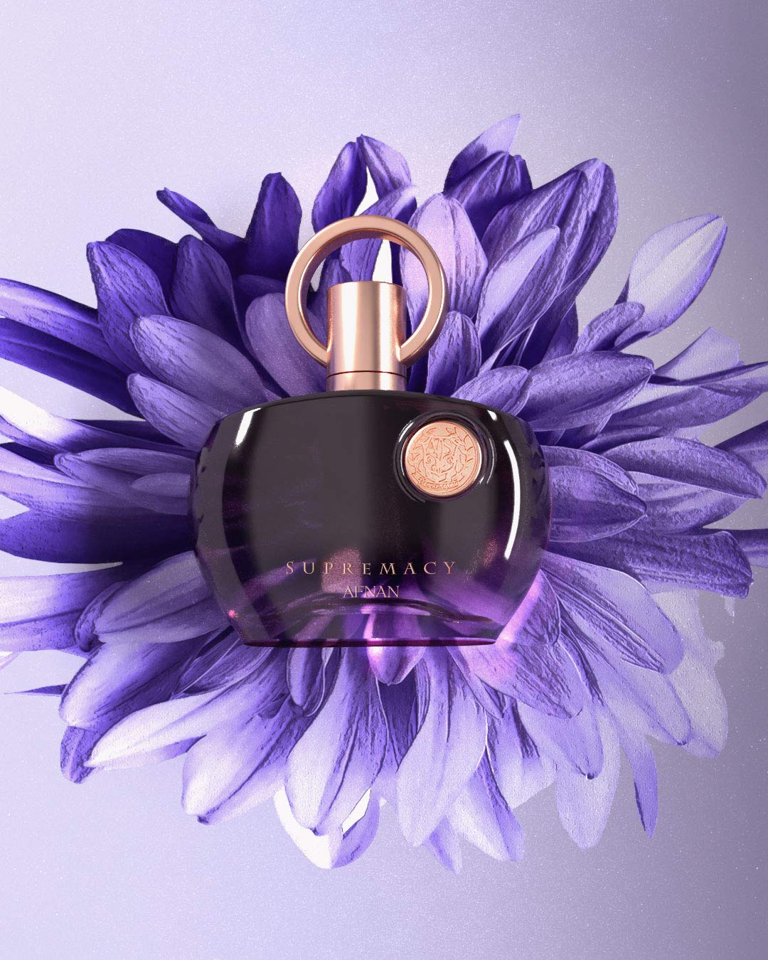 Afnan Supremacy Purple Eau De Parfum with flowers
