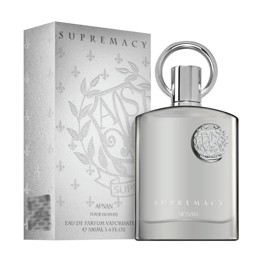 Afnan Supremacy Silver Eau de Parfum bottle side view