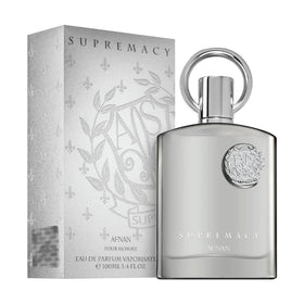 Afnan Supremacy Silver Eau de Parfum bottle side view