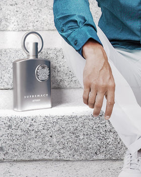 Afnan Supremacy Silver Eau de Parfum with luxury accessories