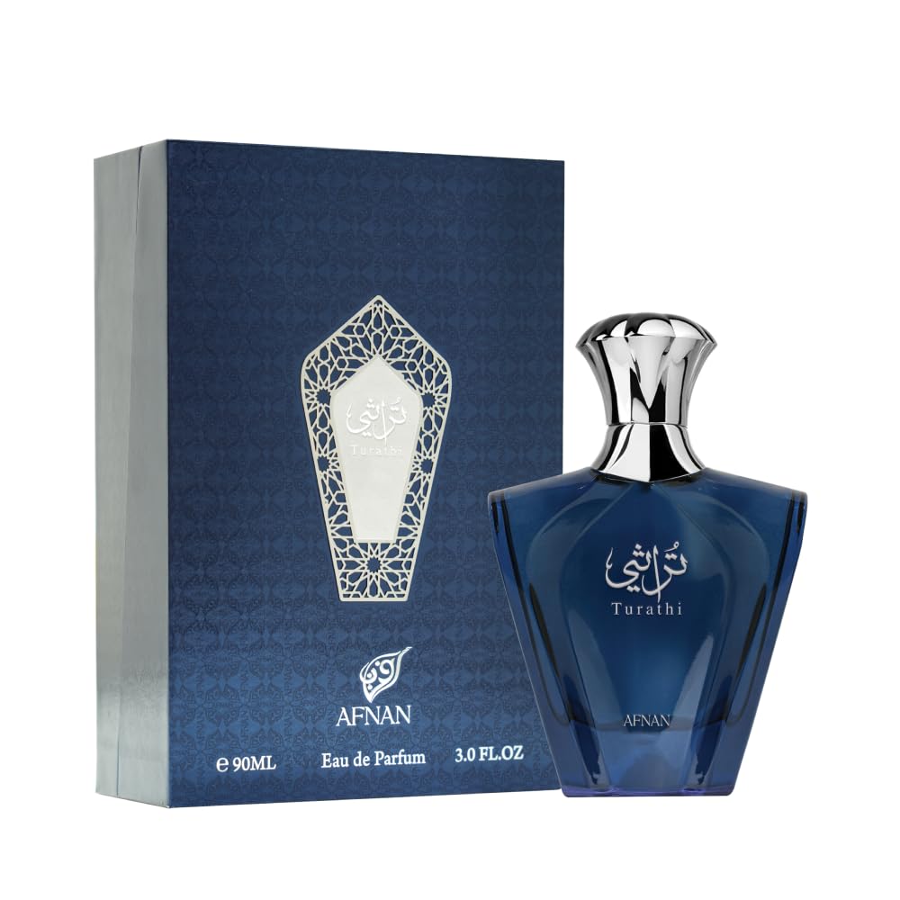 Afnan Turathi Blue Eau de Parfum bottle side view