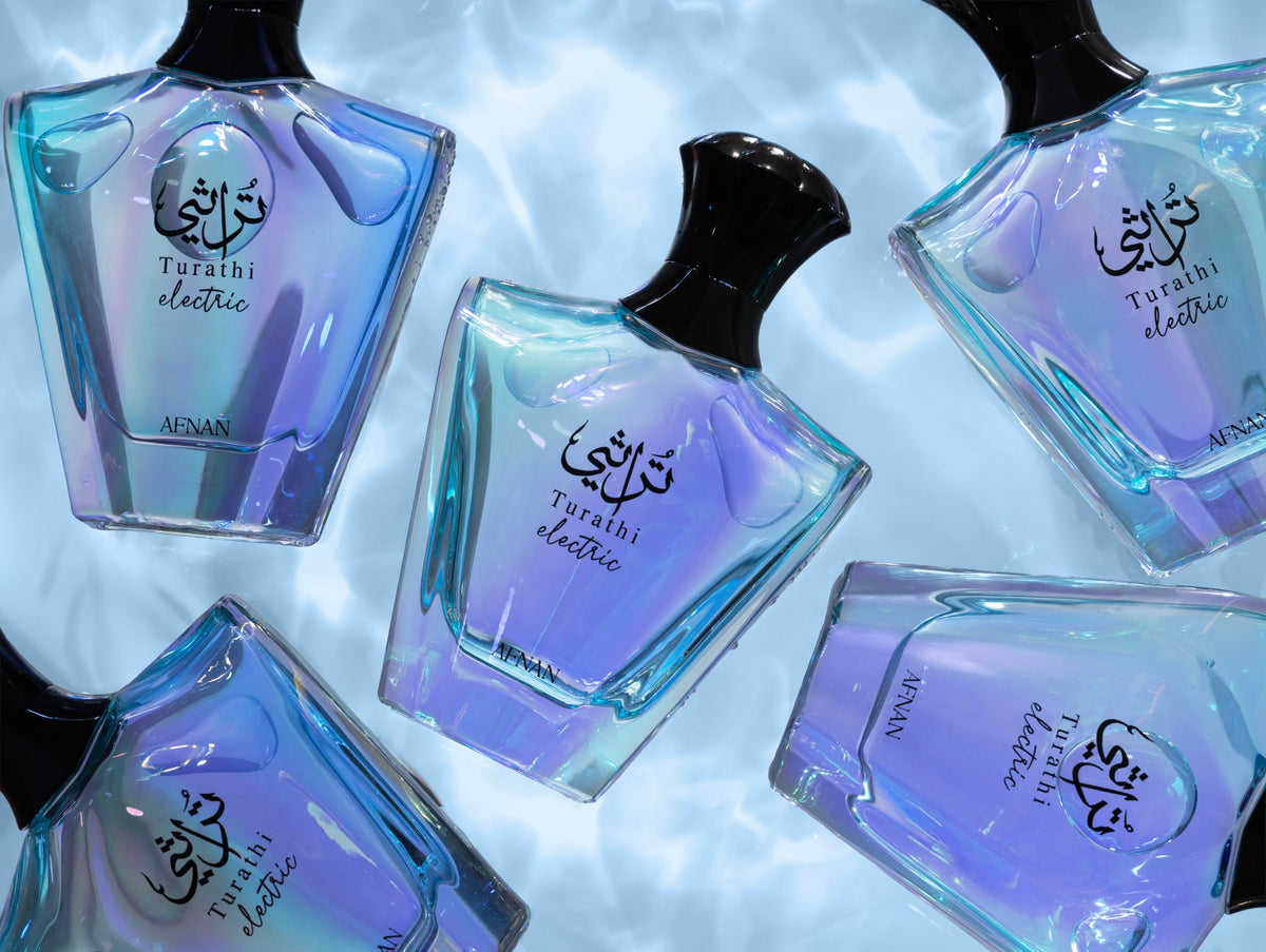 Afnan Turathi Electric Eau de Parfum in a lifestyle setting