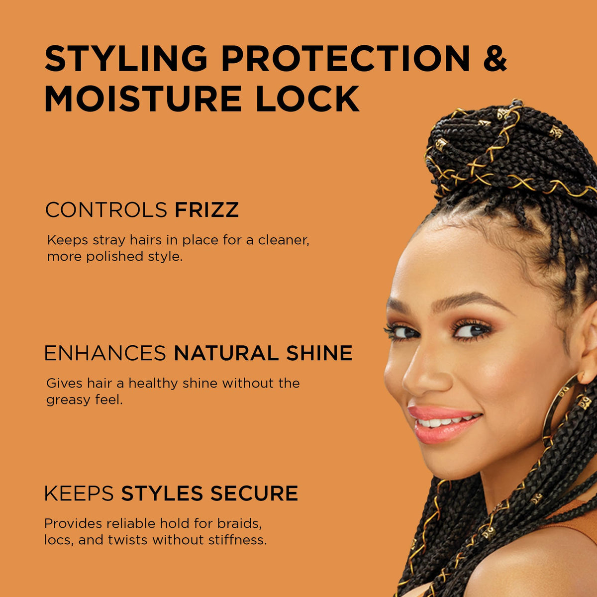 African Pride Black Castor Miracle Extra Hold Braid Gel 3 pack