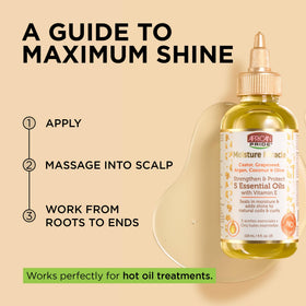 African Pride Moisture Miracle Hair Oils in a lifestyle setting