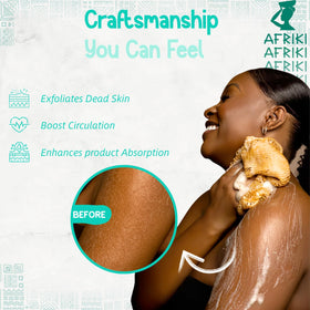 AFRIKI African Net Sponge showing texture and length