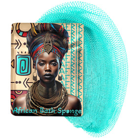AFRIKI African Net Sponge turquoise colour front view