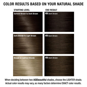 AGE beautiful 4N Dark Brown hair dye with brush and gloves