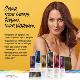 AGE beautiful 9NRG hair dye packaging with ingredients list